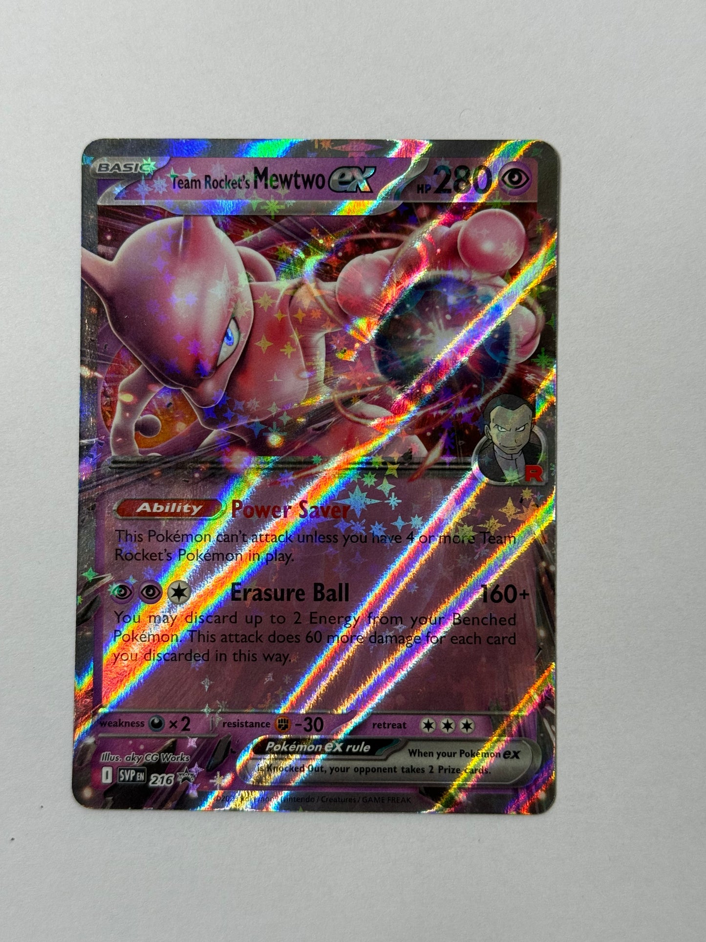 Team Rocket‘s Mewtwo ex #216 NM